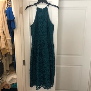 Beautiful teal lace dress, tea length